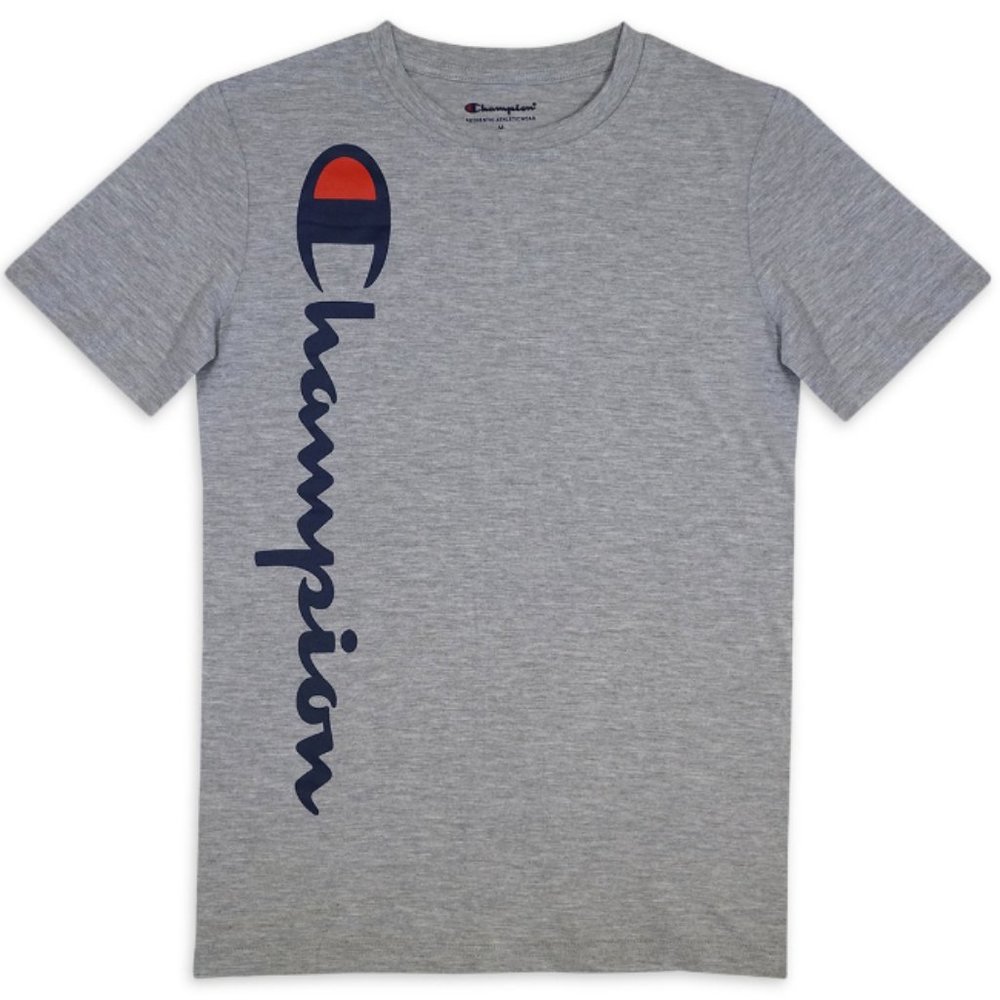 Champion  Boys Vertical Script Logo Short Sleeve Athletic T-Shirt, Size M